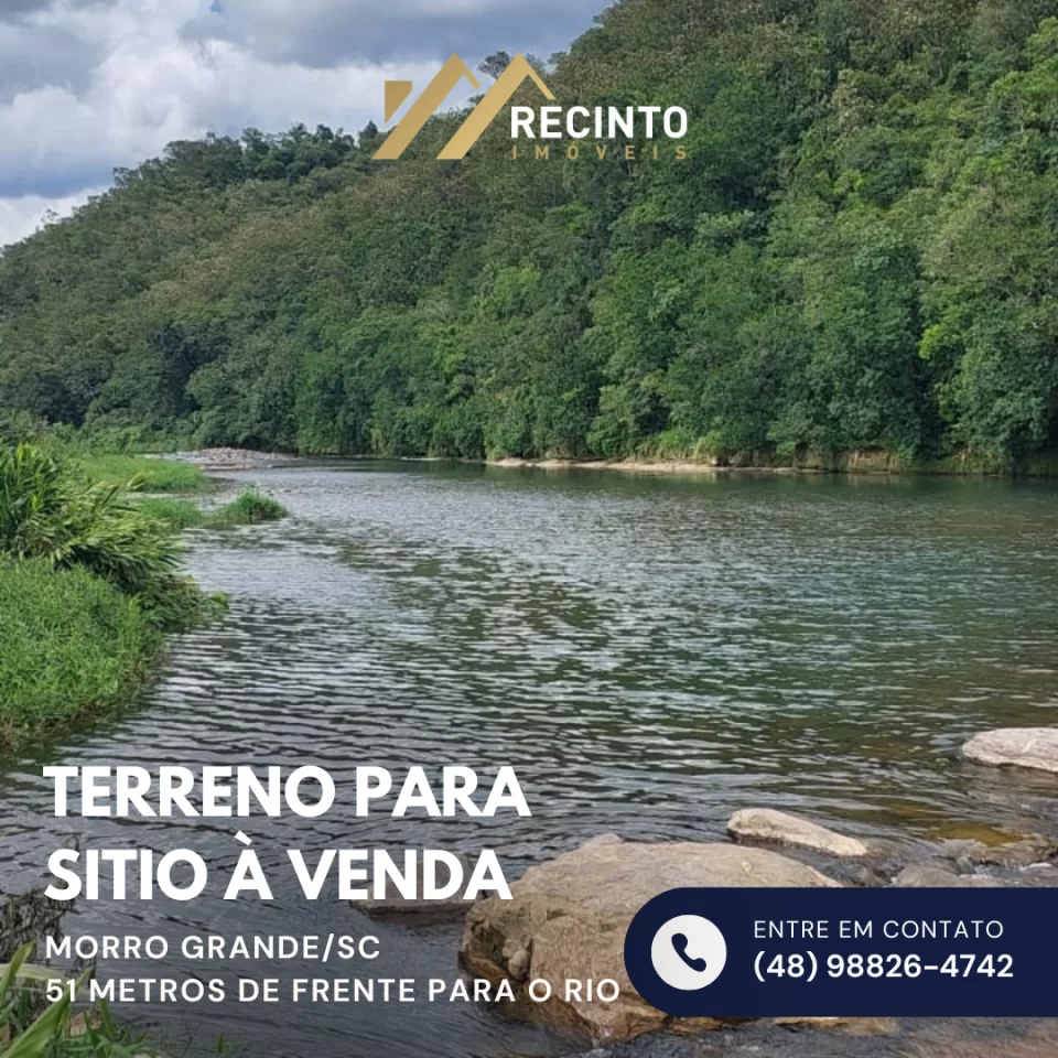 Foto do imóvel Terreno para Sítio à venda 51 metros de frente para o Rio